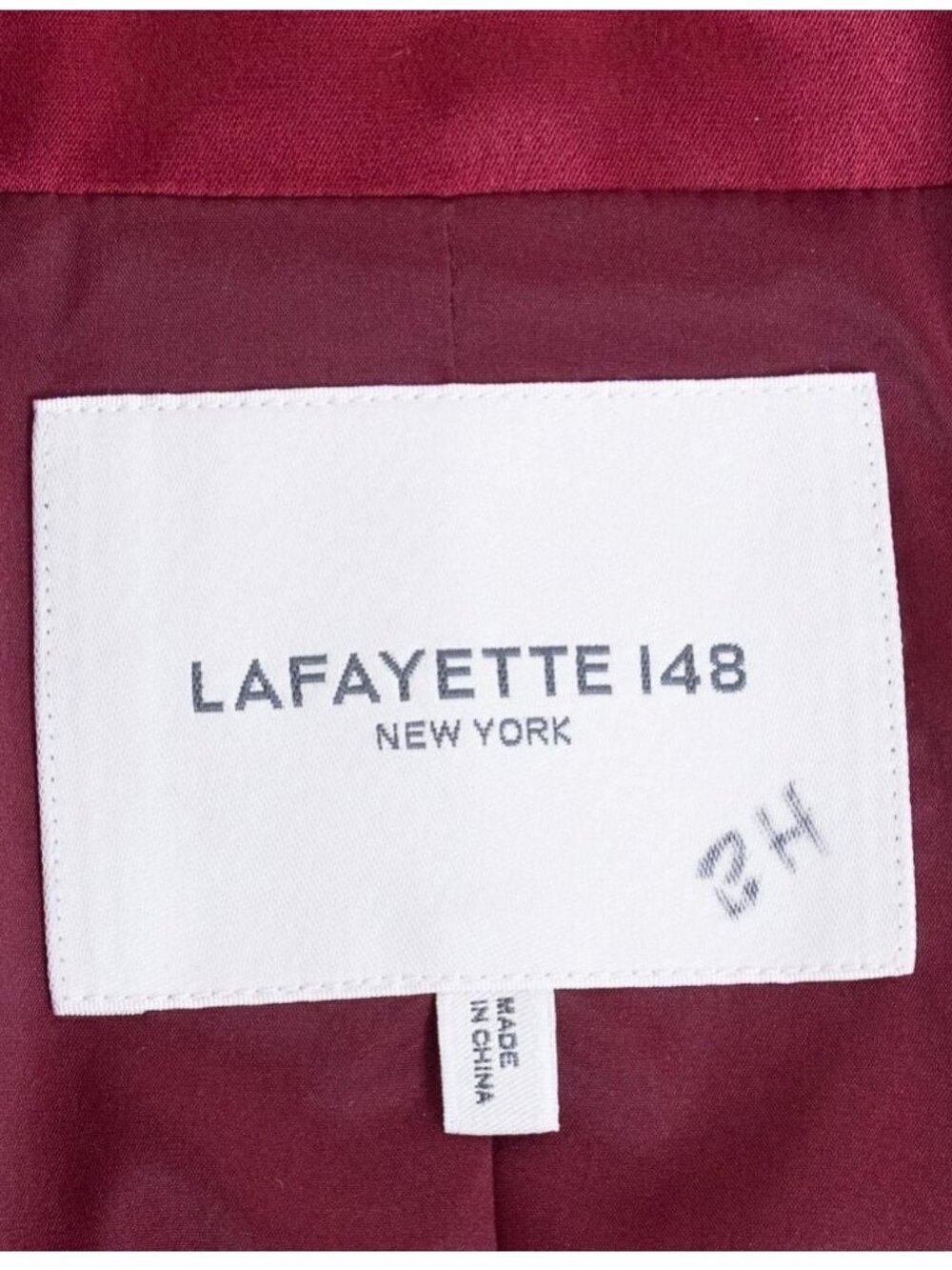 Lafayette 148 New York Red Satin Button Blazer Jacket Whitney Structured XS - Picture 6 of 15